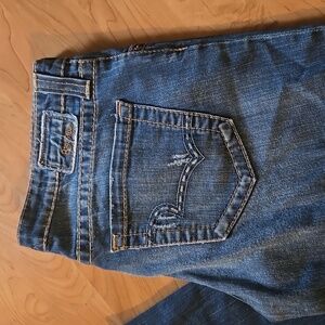Big Star Casey Low Rise Boot Bootcut Distressed Medium Wash Tall Jeans 30 T